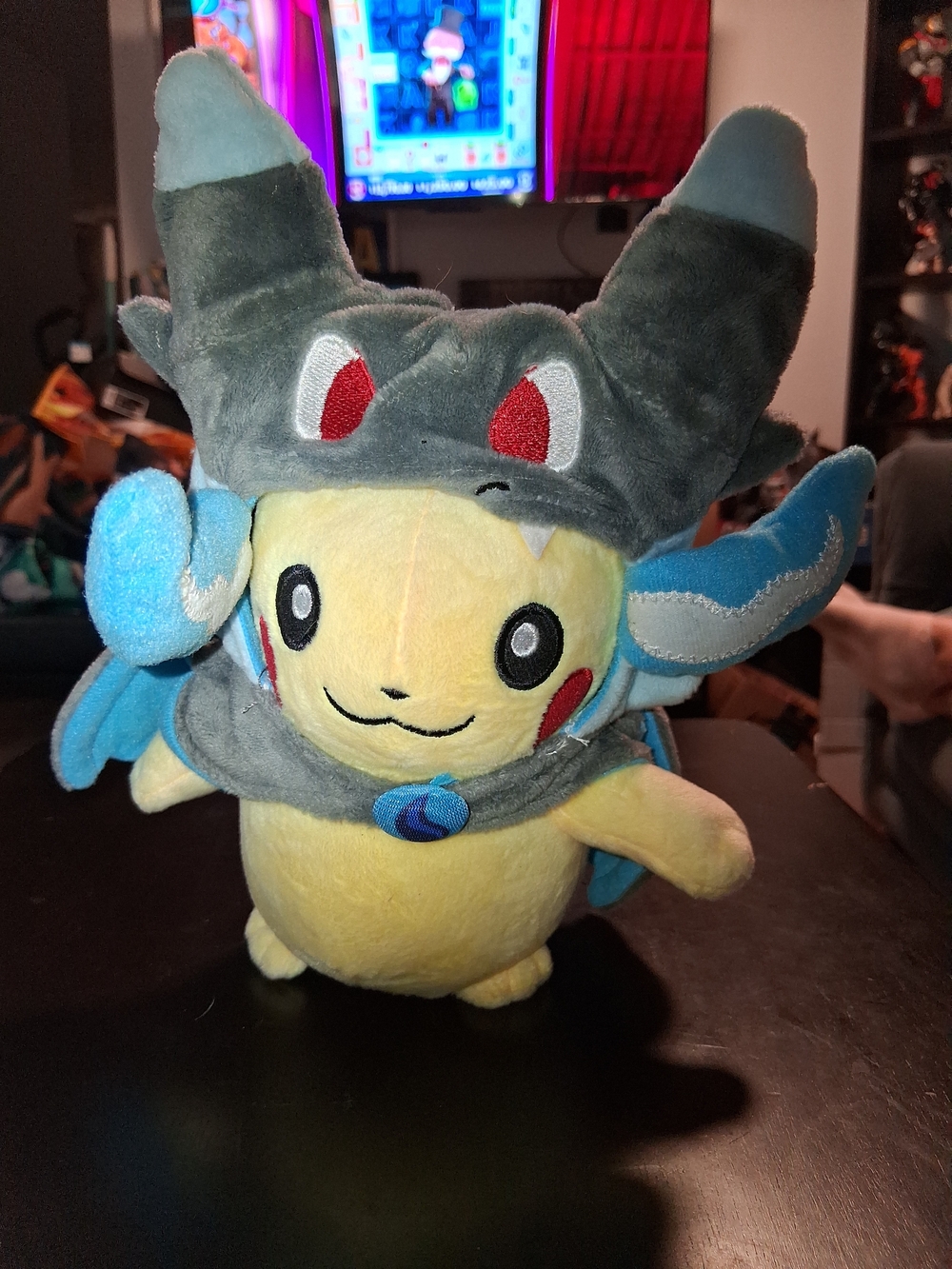 Pokémon Center Original Pikachu Wearing Mega Charizard X Poncho Plush Doll Japan